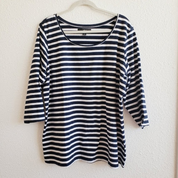 ellos Tops - Ellos women cotton/ spandex srtipe sailor lingslee